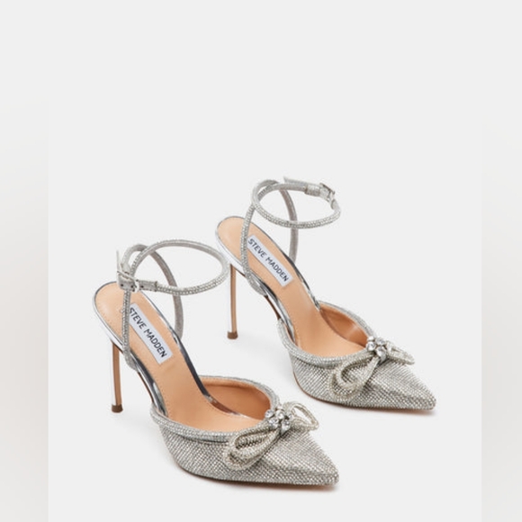 Steve Madden Shoes - Viable Rhinestones Ankle strap stiletto Heels